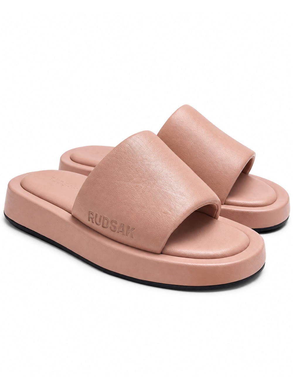 NEW RUDSAK Pink Leather Slide Sandals – Size 38
